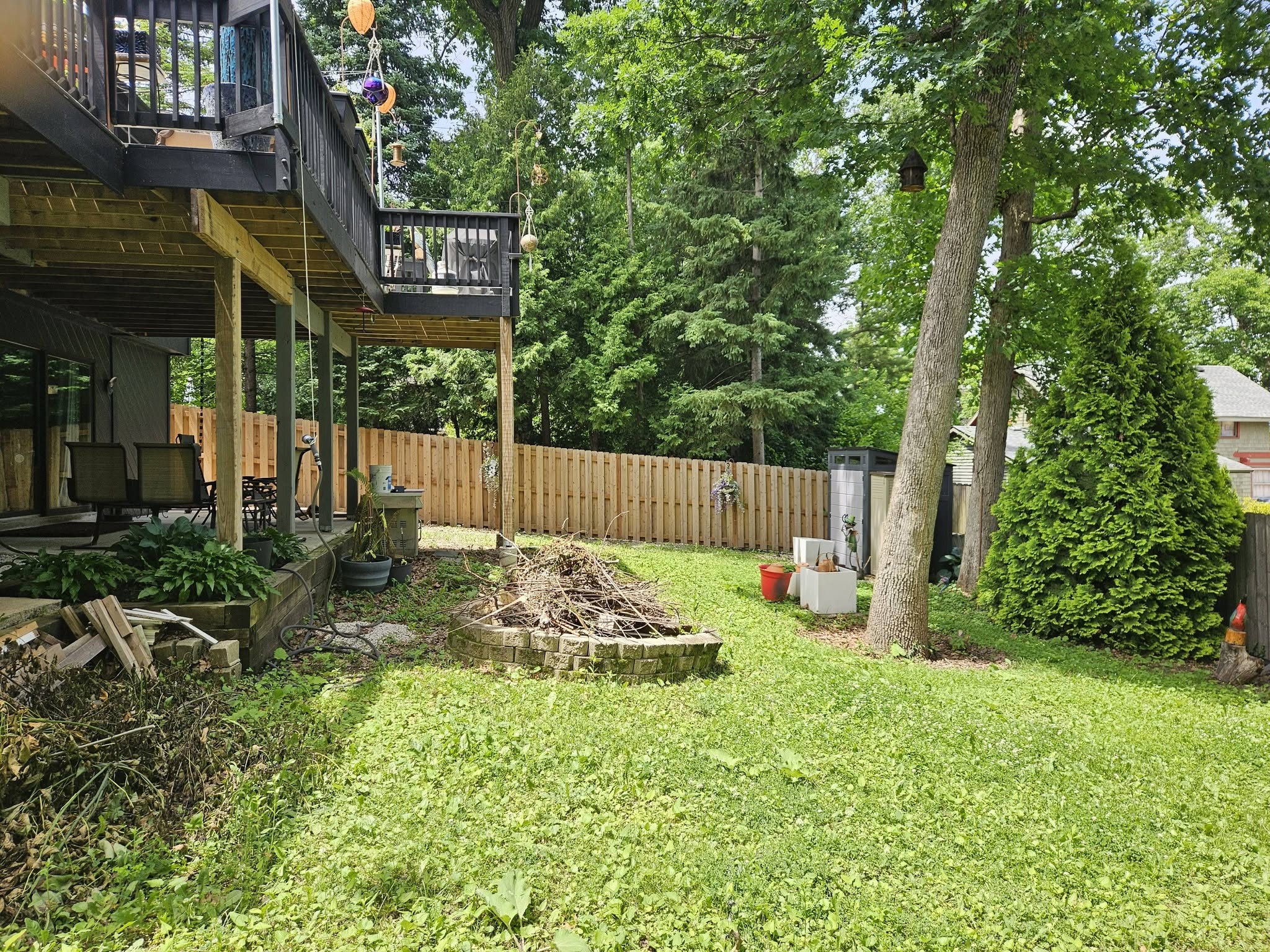 Before — aerial view without pool