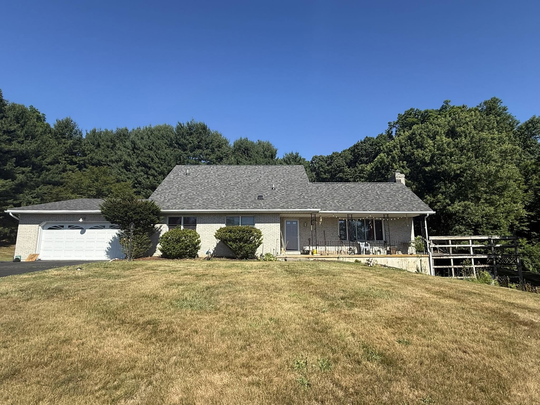 Before — French farmhouse yard without pool